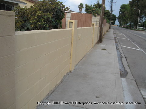 REO Handyman Repairs in Winnetka: Including block wall repaired from car damage and painted