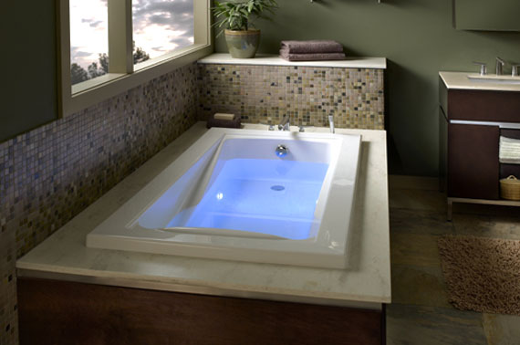 Bathroom Bathtub Repairs and Installations: A fine bathtub installed in a residential bathroom.