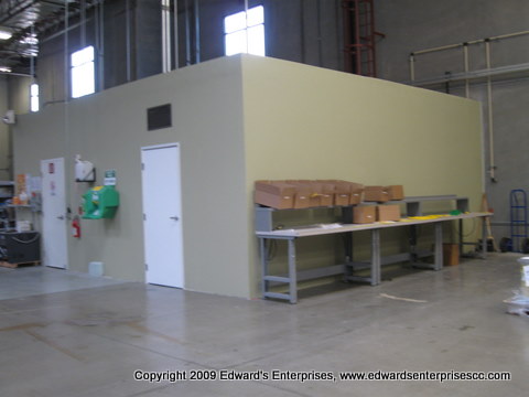 Edward's Enterprises Westlake Village, CA 91361 and 91362 Commercial Remodeling: Remodeling and construction of a new manufacturing equipment room and cooling equipment installation at a local commercial warehouse and manufacturing location.