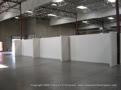 Edward's Enterprises Westlake Village, 91361 and 91362 Commercial Remodeling: wall installation and remodel at a local warehouse