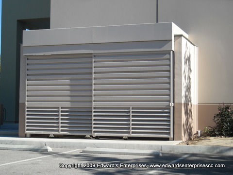 Commercial Remodeling and Repair: Evaporator tower and new exterior enclosure built by Edward's Enterprises.