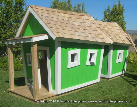 Residential fresh look paint application on a children's playhouse.