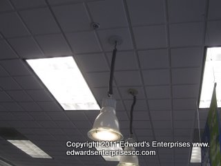 Commercial overhead light installations