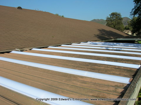 A residential patio cover remodel cleaning: Edward’s Enterprises Patio.