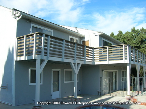 Carpentry Services: Residential deck carpentry project