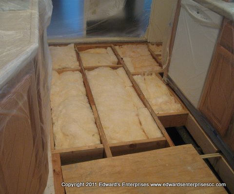 Panorama City 91402 Mobile home sub floor, insulation, moisture barrier removed and replaced.