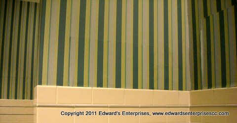 Ojai Retail wallpaper removal project in progress.