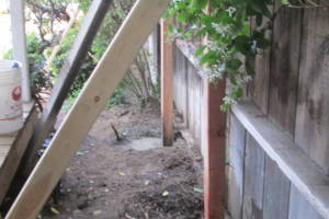 Carpentry Fence Leaning Repair - Carpentry