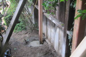 Carpentry Fence Leaning Repair - Carpentry