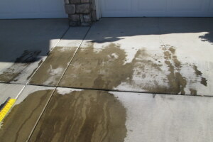 Landscaping Pressure Washing Driveway Spots - Landscaping