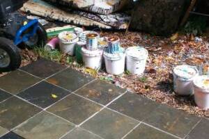 Landscaping Pressure Washing Paint Drops - Landscaping