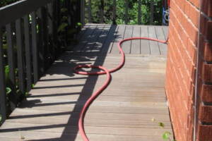 Landscaping Pressure Washing Wood Patio - Landscaping
