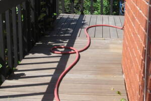 Landscaping Pressure Washing Wood Patio - Landscaping