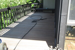 Landscaping Pressure Washing Wood Patio - Landscaping