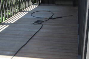 Landscaping Pressure Washing Wood Patio - Landscaping