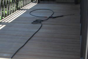 Landscaping Pressure Washing Wood Patio - Landscaping