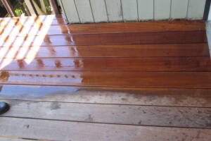 Landscaping Pressure Washing Wood Patio - Landscaping