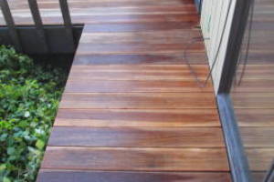 Landscaping Pressure Washing Wood Patio - Landscaping