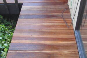 Landscaping Pressure Washing Wood Patio - Landscaping
