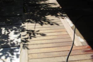 Landscaping Pressure Washing Wood Patio - Landscaping