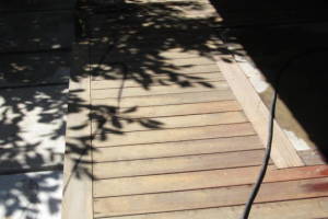 Landscaping Pressure Washing Wood Patio - Landscaping