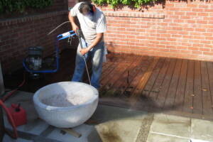 Landscaping Pressure Washing Wood Patio - Landscaping