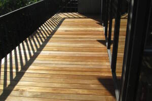 Landscaping Pressure Washing Wood Patio - Landscaping