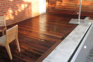 Landscaping Pressure Washing Wood Patio - Landscaping
