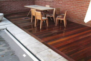 Landscaping Pressure Washing Wood Patio - Landscaping