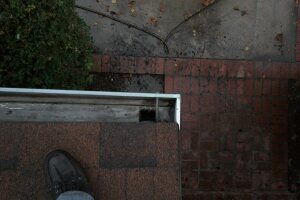 Landscaping Rain Gutter Cleaning Dirt Debris - Landscaping