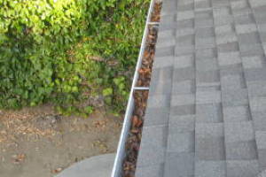 Landscaping Rain Gutter Leaves Debris Cleaning - Landscaping