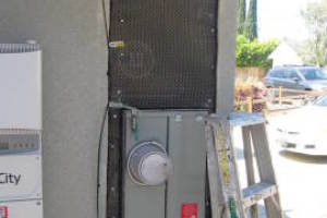 Painting Stucco Electrical Panel Install - Painting
