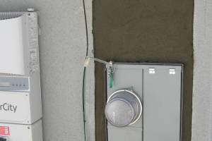 Painting Stucco Electrical Panel Install - Painting