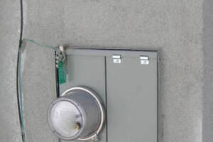 Painting Stucco Electrical Panel Install - Painting