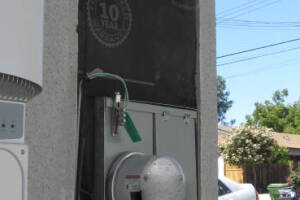 Painting Stucco Electrical Panel Install - Painting