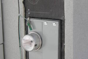 Painting Stucco Electrical Panel Install - Painting