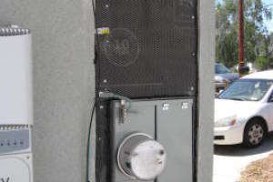 Painting Stucco Electrical Panel Install - Painting