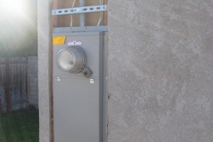 Painting Stucco Electrical Panel Patch - Painting
