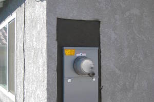 Painting Stucco Electrical Panel Patch - Painting