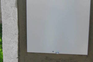 Painting Stucco Electrical Panel Patch - Painting