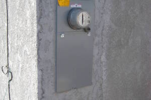 Painting Stucco Electrical Panel Patch - Painting