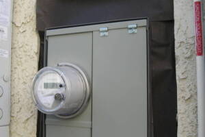 Painting Stucco Electrical Panel Texture - Painting