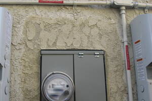 Painting Stucco Electrical Panel Texture - Painting