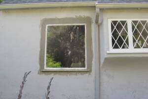 Painting Stucco Window Wall Cracks - Painting