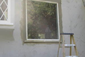Painting Stucco Window Wall Cracks - Painting