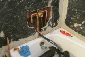 Plumbing Tub Shower Damage Remodel - Plumbing