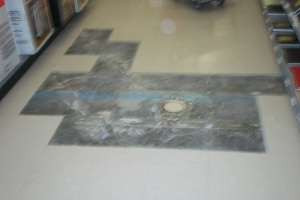 Repair Retail Floor Tile Replaced - Repair
