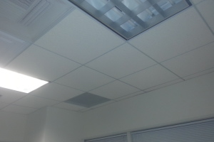 Sherman Oaks Drop Ceiling Tile Installed T Bar Grid Repaired