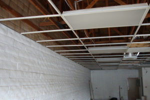 Repair Drop Ceiling New Tbar Tiles Installed - Repair
