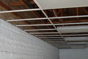 Repair Drop Ceiling New Tbar Tiles Installed - Repair